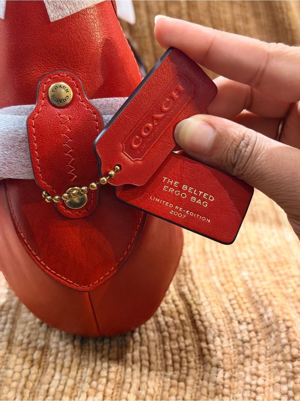 Coach Belted Ergo Large Hangtags. NWOTs